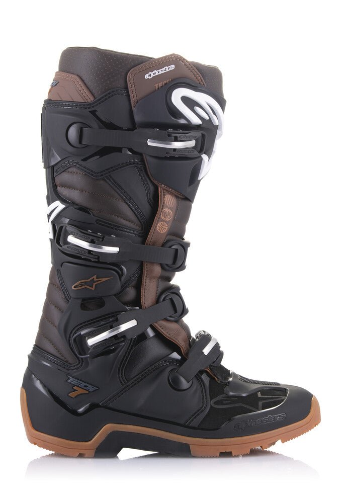 Alpinestars Tech 7 Enduro Boots Black/Dark Brown - Langston Motorsports - Langston Motorsports