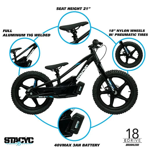 STACYC 18eDRIVE Brushless Electric Stability Bike