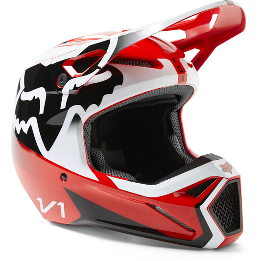 Fox Racing V1 Leed Helmet in Flo Red