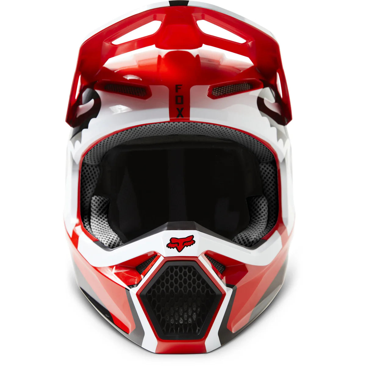 Fox Racing V1 Leed Helmet in Flo Red