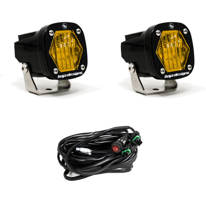 Baja Designs S1 Black AMBER LED Auxiliary Light Pod Pair - Universal