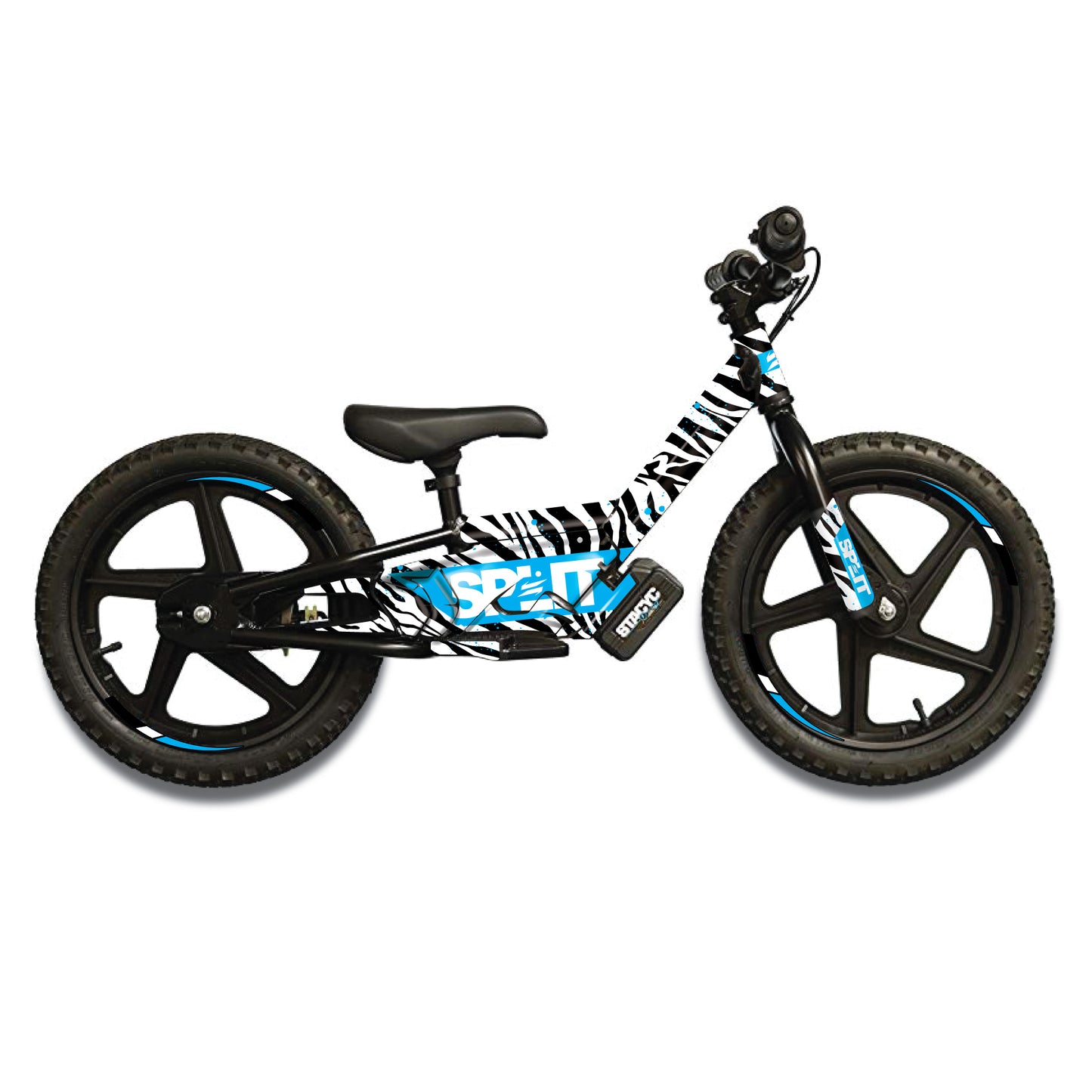 Split Designs STACYC Graphic Kit - Zebra Cyan for 12eDrive and 16eDrive