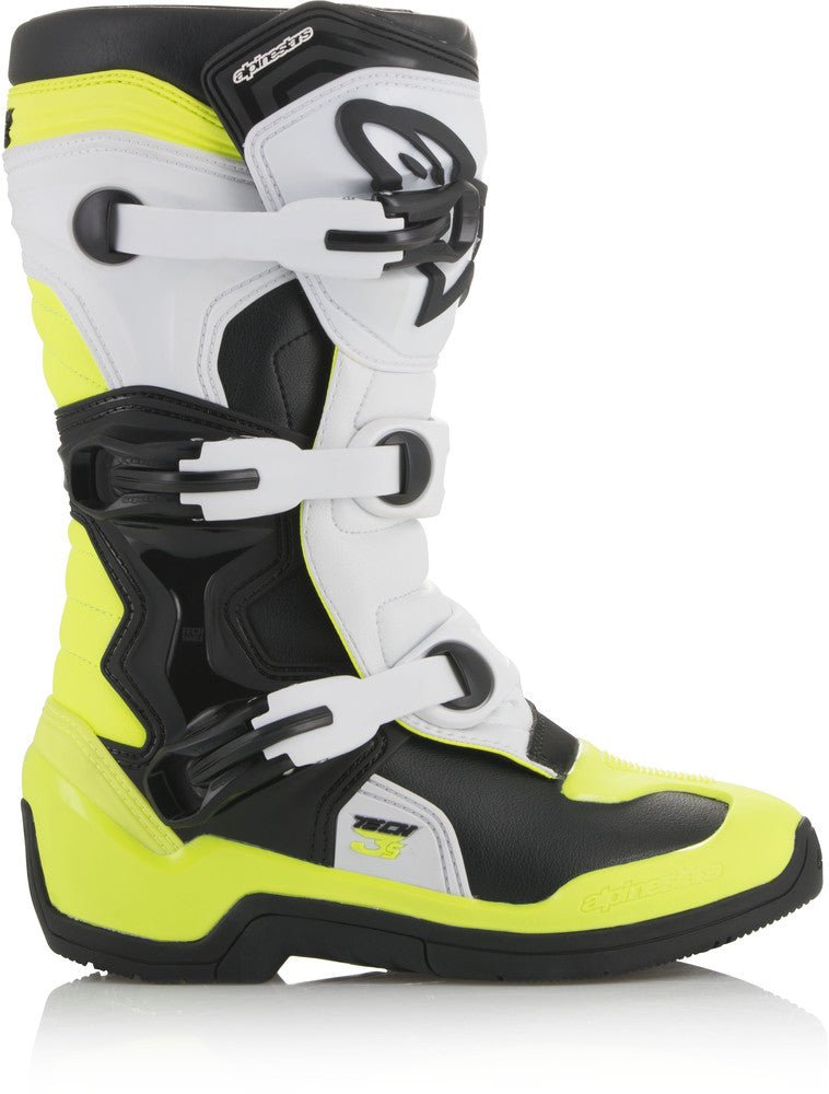 Alpinestars Tech 3S Youth Boots Black/White/Yellow - Langston Motorsports - Langston Motorsports