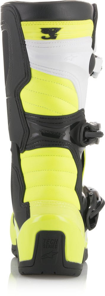 Alpinestars Tech 3S Youth Boots Black/White/Yellow - Langston Motorsports - Langston Motorsports