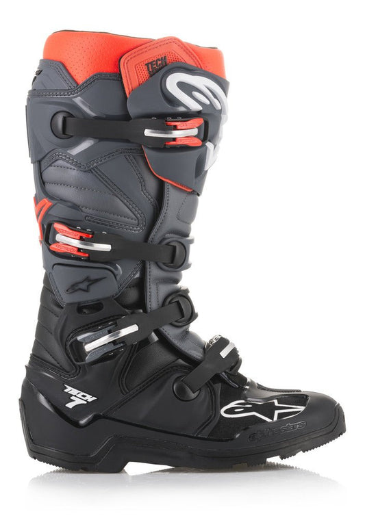 Alpinestars Tech 7 Enduro Boots Black/Red/Grey - Langston Motorsports - Langston Motorsports