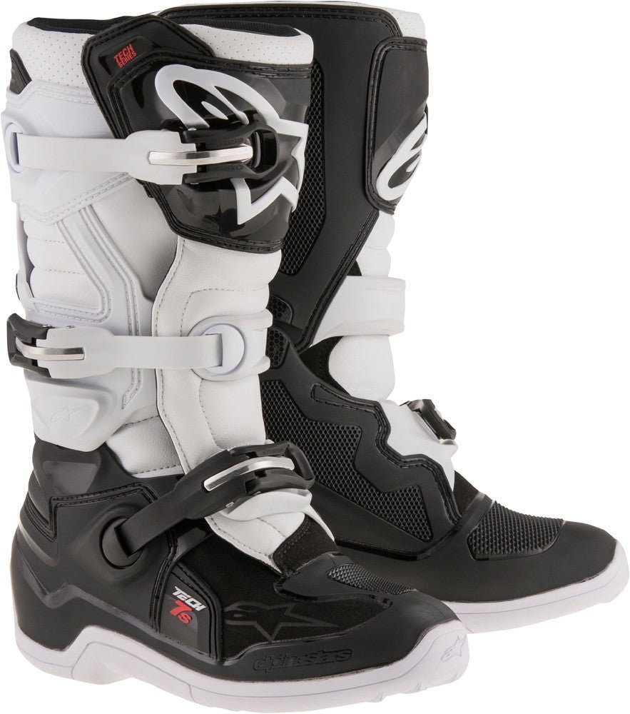 Alpinestars Tech 7S Youth Boots Black/White - Langston Motorsports - Langston Motorsports