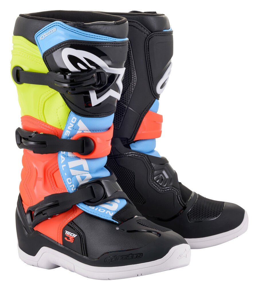 Alpinestars Tech3S Youth Boots Black/Yellow/Red - Langston Motorsports - Langston Motorsports