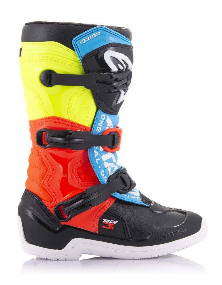 Alpinestars Tech3S Youth Boots Black/Yellow/Red - Langston Motorsports - Langston Motorsports