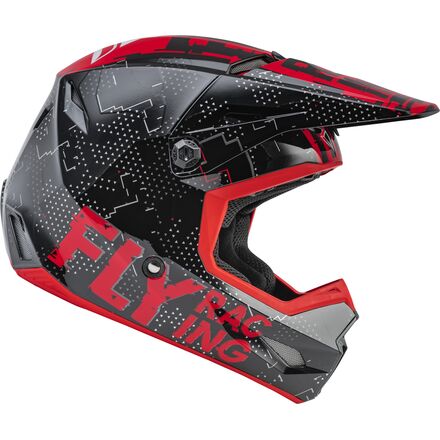 Fly Racing YOUTH KINETIC SCAN HELMET BLACK/RED - Langston Motorsports - Fly Racing