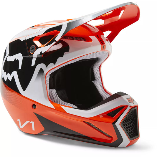 Fox Racing V1 Leed Helmet in Flo Orange