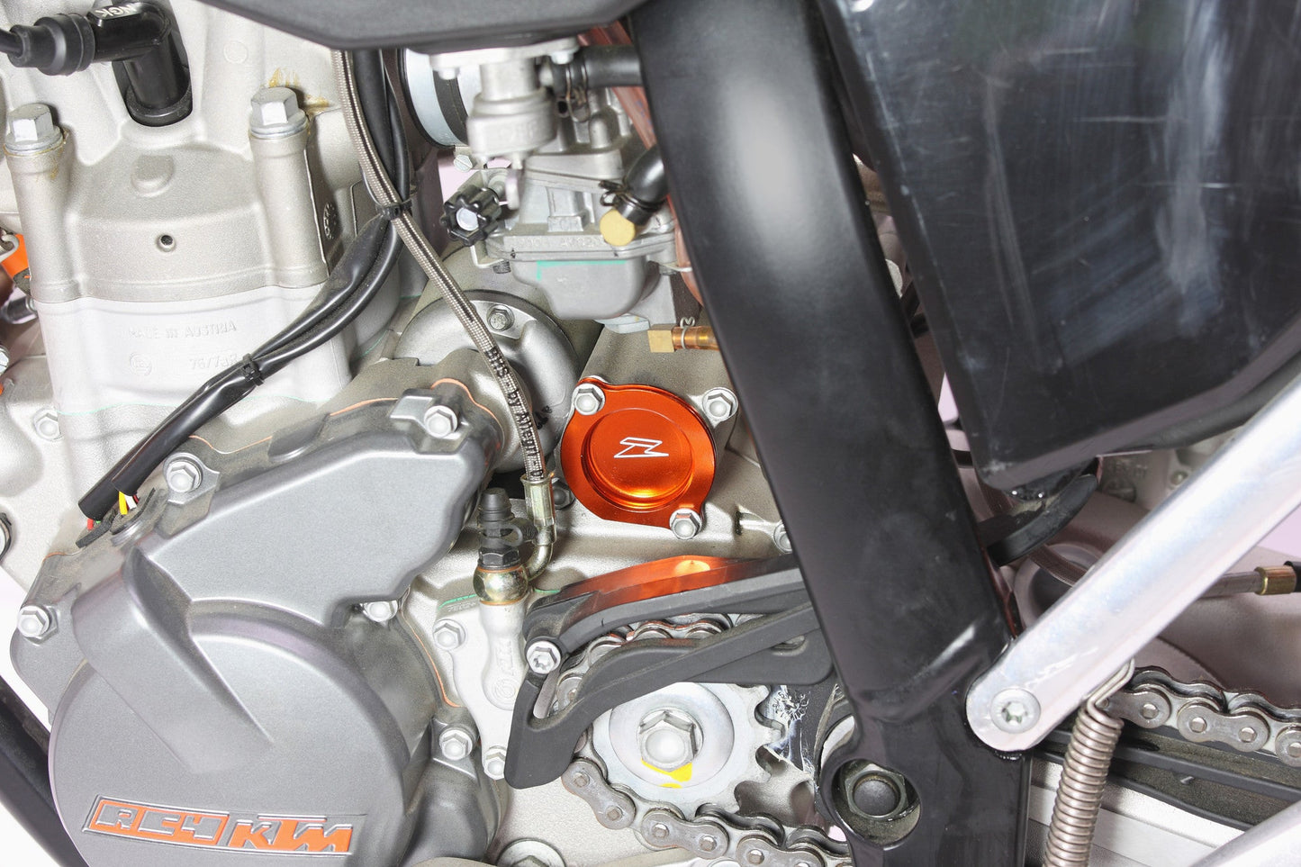 Zeta Light Weight Anodized Colored Oil Filter Cover - Langston Motorsports - Zeta