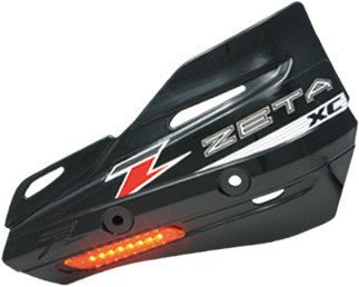 Zeta XC Protectors for Armor Hand Guards with Orange Flashers - Langston Motorsports - Zeta